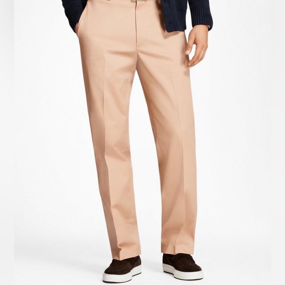 NEW- Brooks Brothers Dark Khaki Hudson khakis, 35x31.